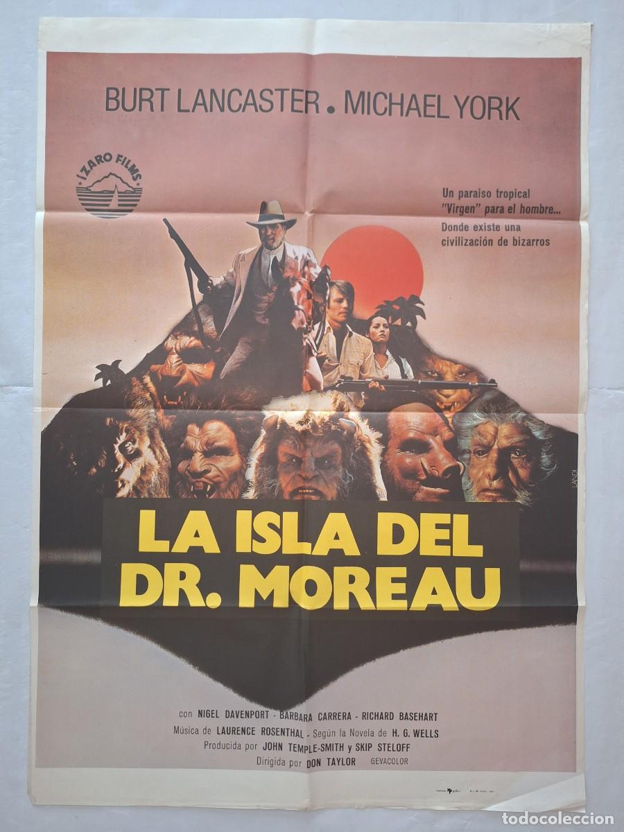 Cinema: ANTIGUO CARTEL CINE LA ISLA DEL DR. MOREAU BURT LANCASTER MICHAEL YORK A&Ntilde;O 1977 RV P-2014