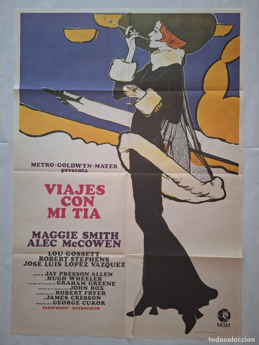 Cinema: ANTIGUO CARTEL CINE VIAJES CON MI TIA A&Ntilde;O 1973 RV P-2016