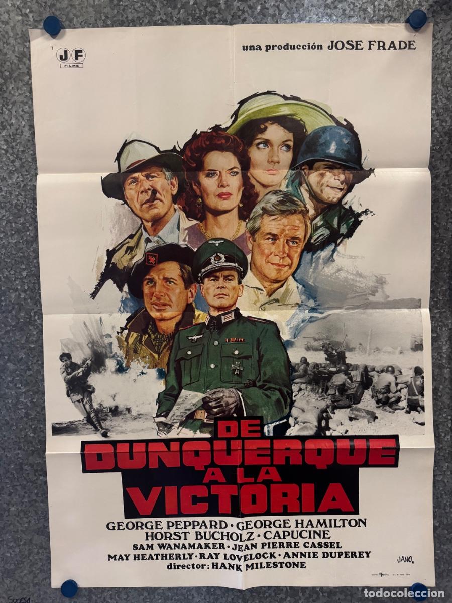 Cine: De Dunquerque a la victoria, George Peppard, George Hamilton, A&ntilde;o 1979, POSTER ORIGINAL