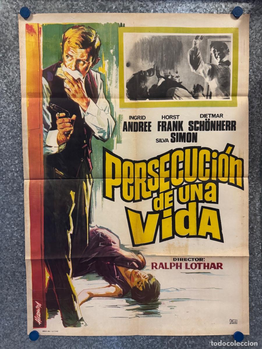 Cine: Persecuci&oacute;n de una vida, Ingrid Andree, Horst Frank, A&ntilde;o 1968, POSTER ORIGINAL