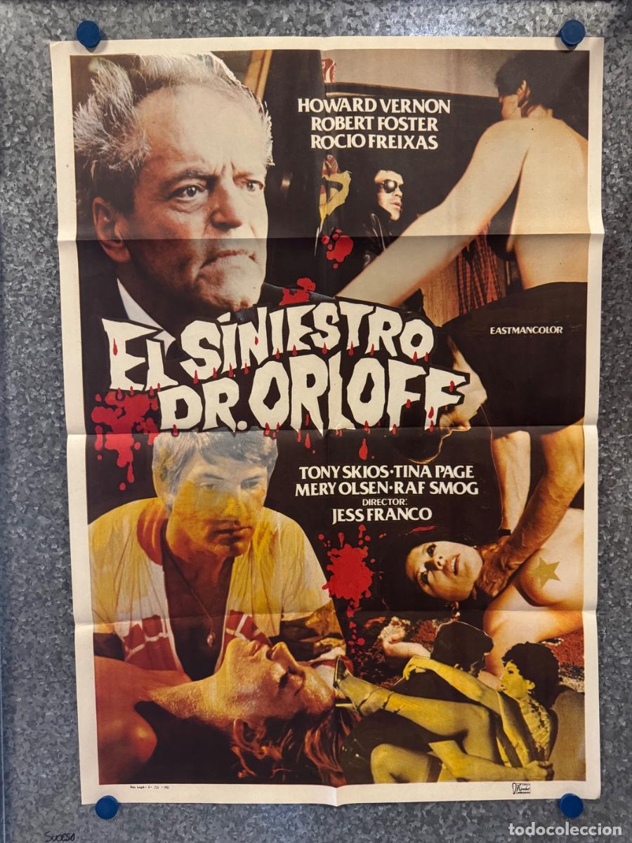 Cine: El siniestro Dr Orloff, Howard Vernon, Robert Foster, A&ntilde;o 1983, POSTER ORIGINAL
