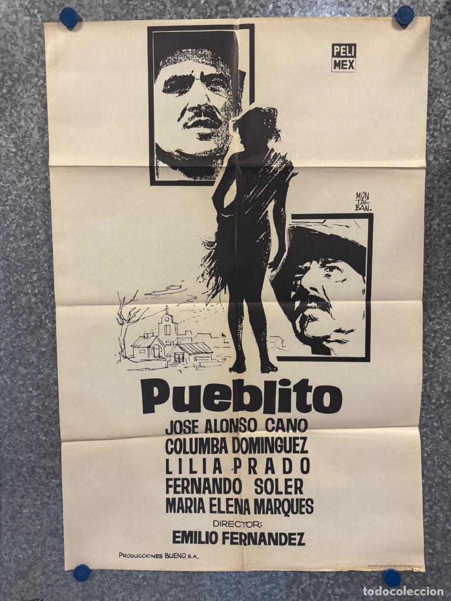 Cine: Pueblito, Columbia Dominguez, Lilia Prado, A&ntilde;o 1965, POSTER ORIGINAL
