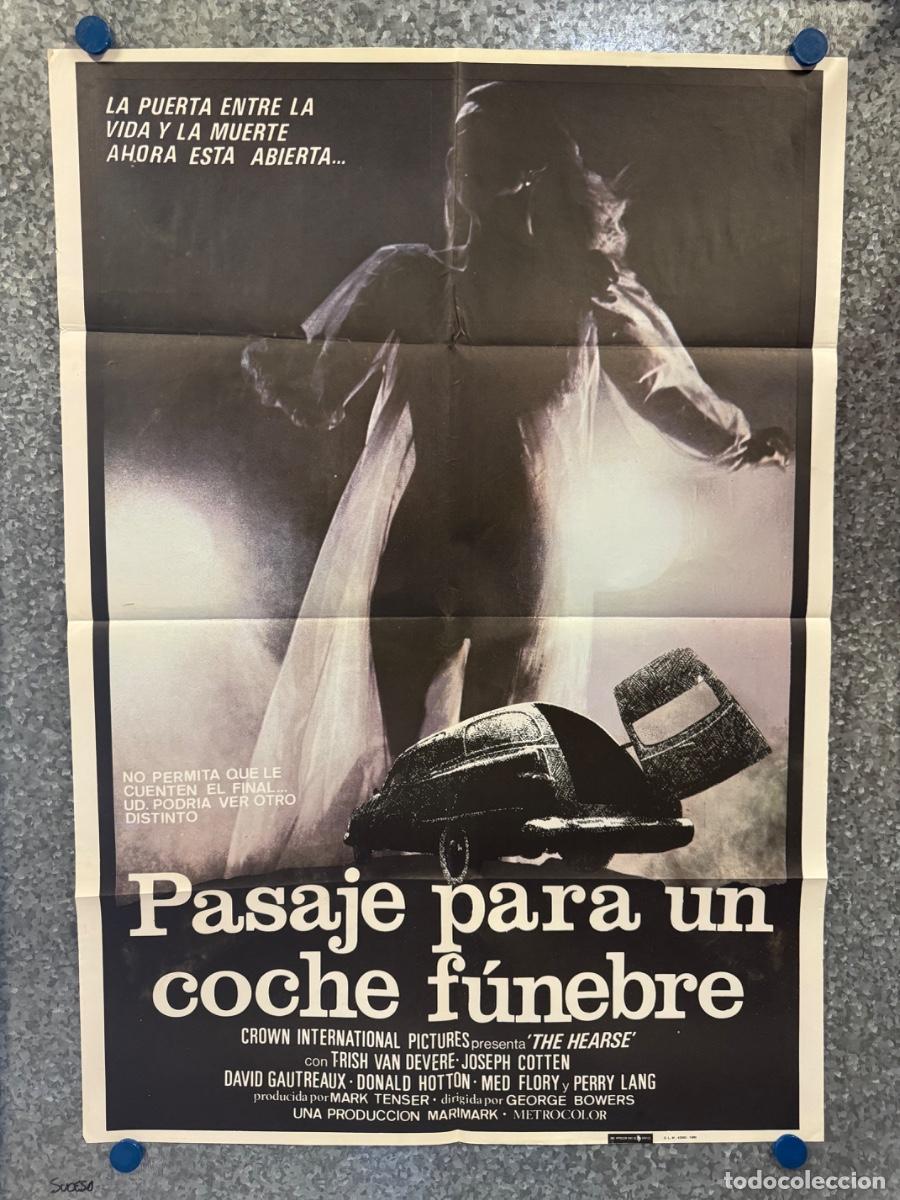 Cine: Pasaje para un coche funebre, Joseph Cotten, Donald Hotton, A&ntilde;o 1980, POSTER ORIGINAL
