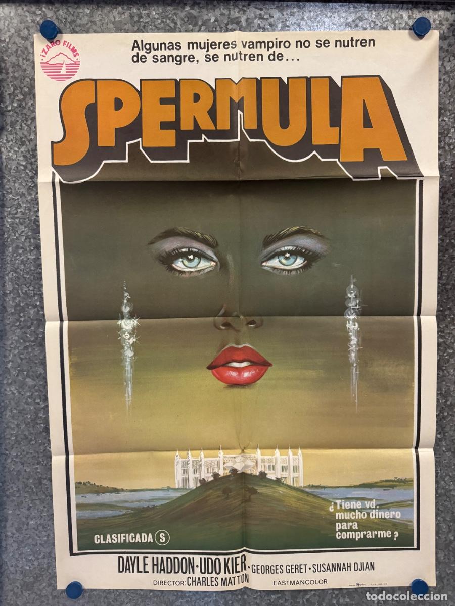 Cine: SPERMULA, Dayle Haddon, Udo Kier, A&ntilde;o 1978, POSTER ORIGINAL