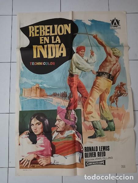 Cine: VKD 2323 REBELION EN LA INDIA HAMMER OLIVER REED POSTER ORIGINAL 70X100 ESTRENO