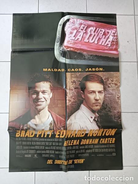 Cine: VKD 2330 EL CLUB DE LA LUCHA Fight Club BRAD PITT EDWARD NORTON POSTER ORIGINAL 70X100 ESTRENO