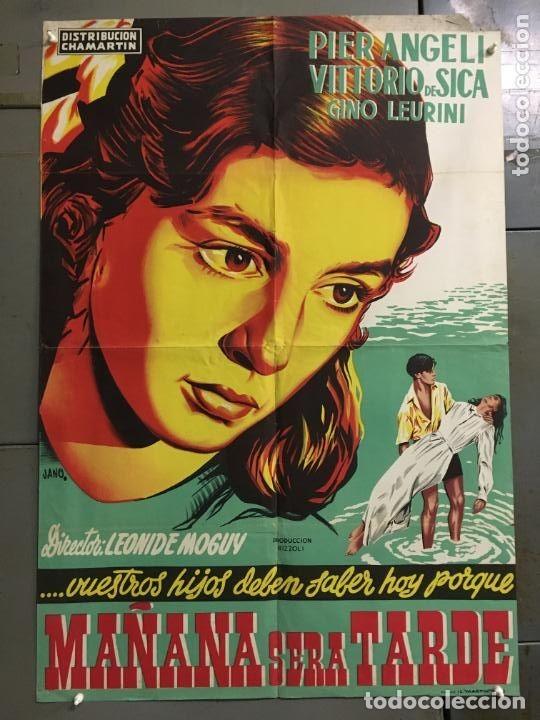 Cine: SMP 2410 MA&Ntilde;ANA SERA TARDE PIER ANGELI POSTER ORIGINAL 70X100 ESTRENO LITOGRAFIA