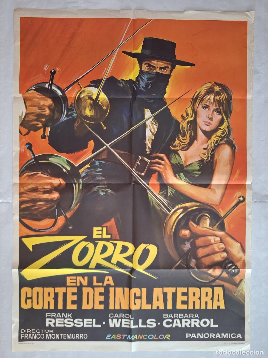 Cine: ANTIGUO CARTEL CINE EL ZORRO EN LA CORTE DE INGLATERRA RV P-2023