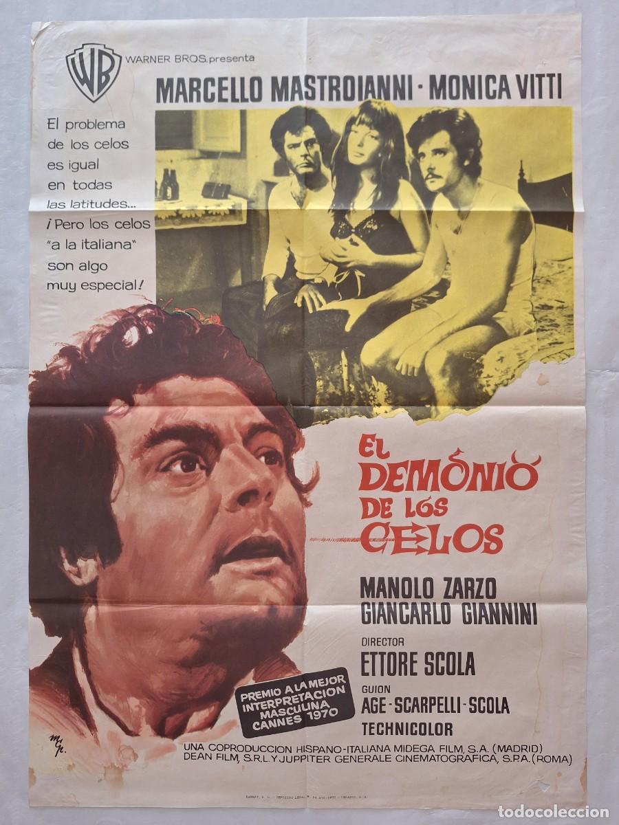 Cine: ANTIGUO CARTEL CINE EL DEMONIO DE LOS CELOS MASTROIANNI MONICA VITTI RV P-2024