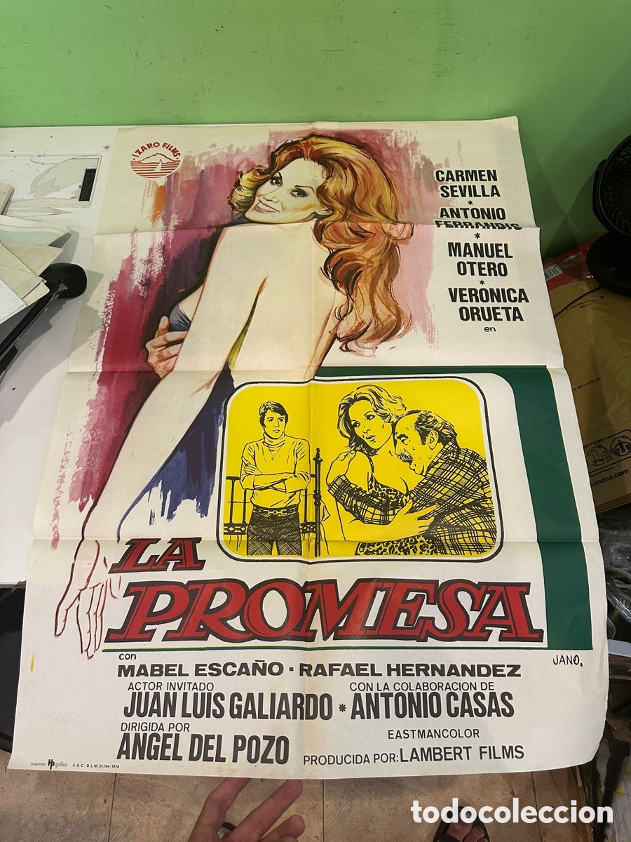 Cine: Cartel original de cine &ldquo;La Promesa&rdquo; &ndash; Carmen Sevilla &ndash; 100 &times; 70 cm