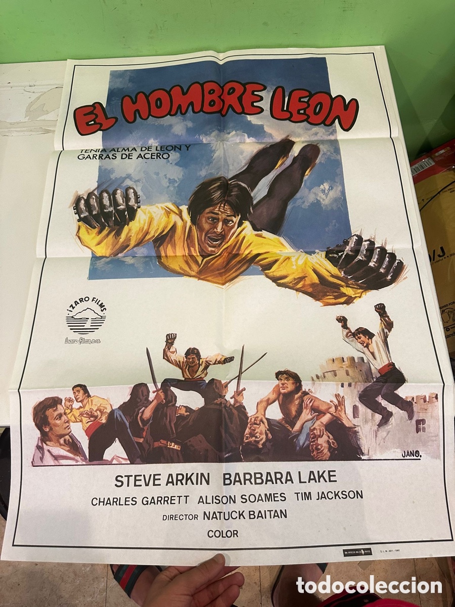 Cine: Cartel original de cine &ldquo;El Hombre Le&oacute;n&rdquo; &ndash; Steve Arkin &ndash; 100 &times; 70 cm
