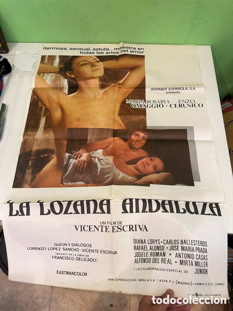 Cine: Cartel original de cine &ldquo;La Lozana Andaluza&rdquo; &ndash; Mar&iacute;a Rosaria Omaggio &ndash; 100 &times; 70 cm