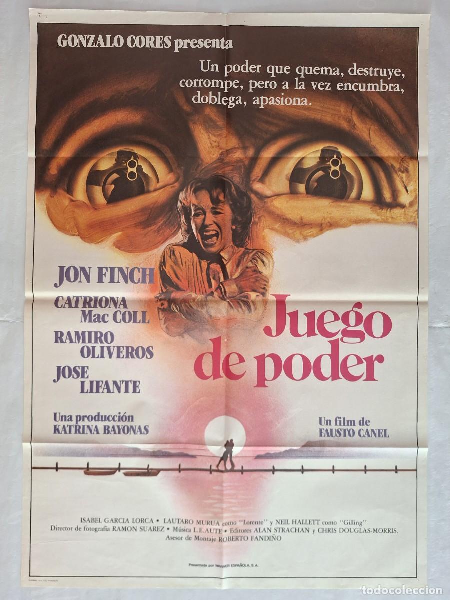 Cinema: ANTIGUO CARTEL CINE JUEGO DE PODER JON FINCH A&Ntilde;O 1982 RV P-2027