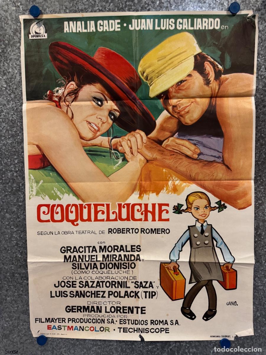 Cine: Coqueluche, Analia Gade, Luis Galiardo, A&ntilde;o 1970, POSTER ORIGINAL