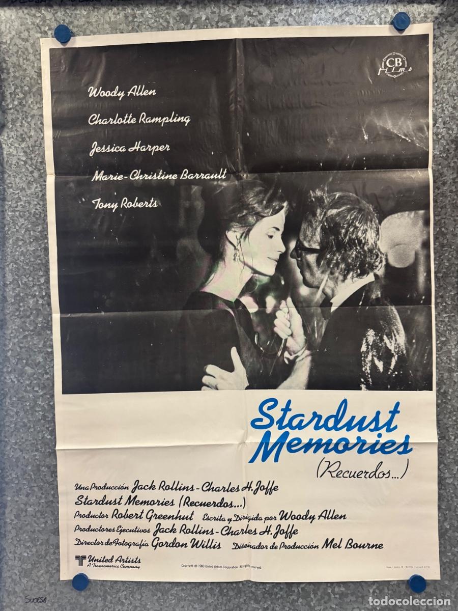 Cine: Stardust memories, Woody Allen, Charlotte Rampling, A&ntilde;o 1980, POSTER ORIGINAL