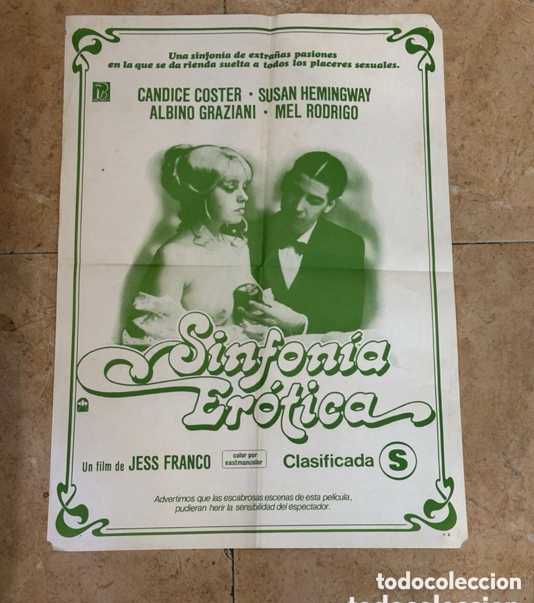Cine: Cartel de cine original &ldquo;Sinfon&iacute;a Er&oacute;tica&rdquo; &ndash; Jess Franco (1979)