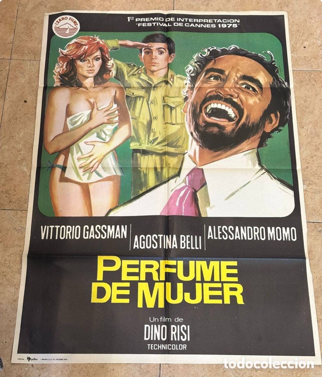 Cine: Cartel de cine original Perfume de Mujer (1975) &ndash; Vittorio Gassman &ndash; Dino Risi