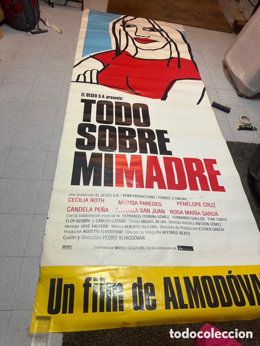 Cine: Pedro Almod&oacute;var, gigantesco 320x120 cartel original de Marine de todo sobre mi madre