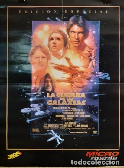 Cine: P&oacute;ster desplegable original revista Microman&iacute;a / ERBE - Star Wars Edici&oacute;n Especial 1997