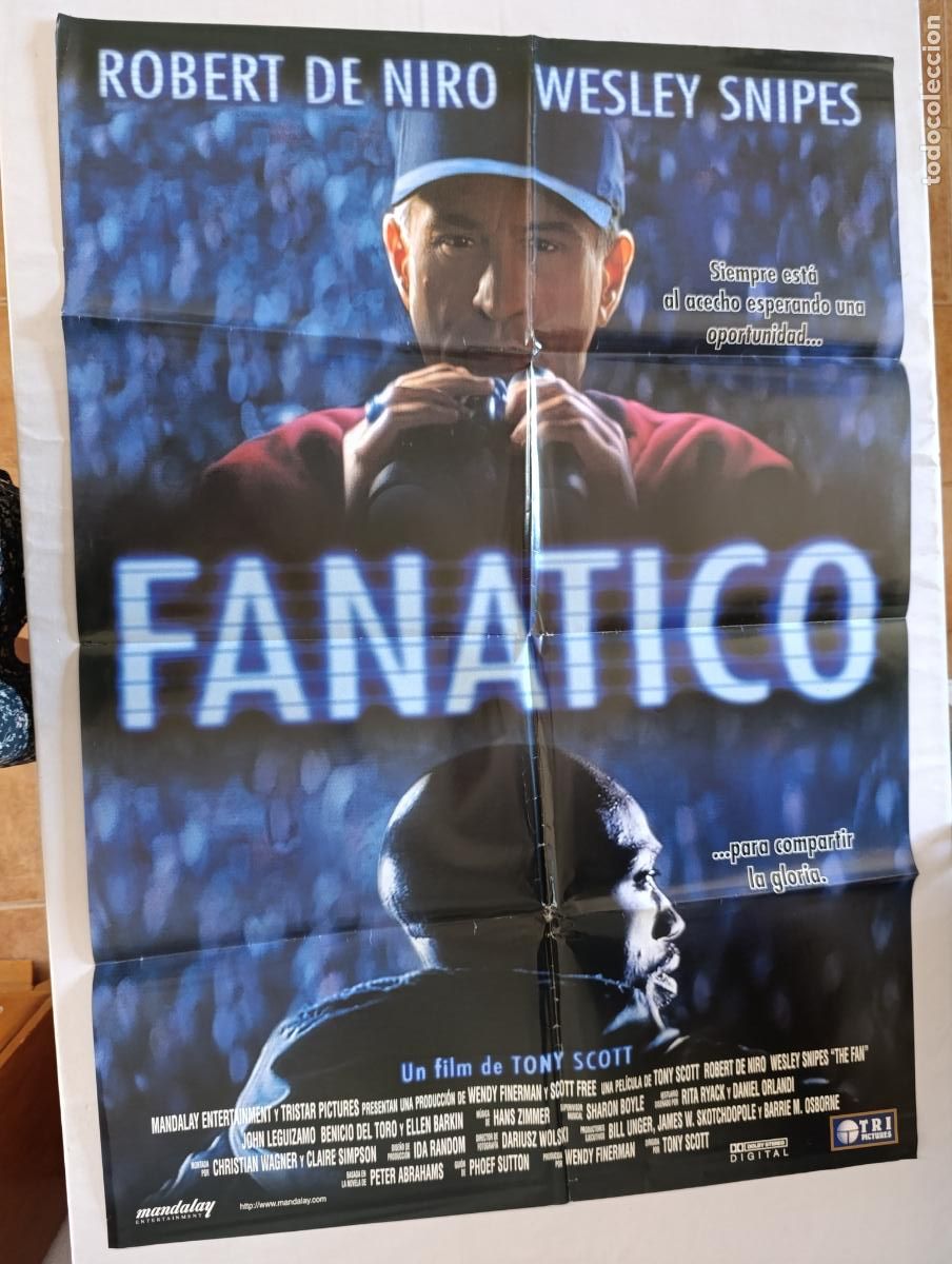 Cine: POSTER ORIGINAL FANATICO - 95 X 67 CM - ROBERT DE NIRO (387)