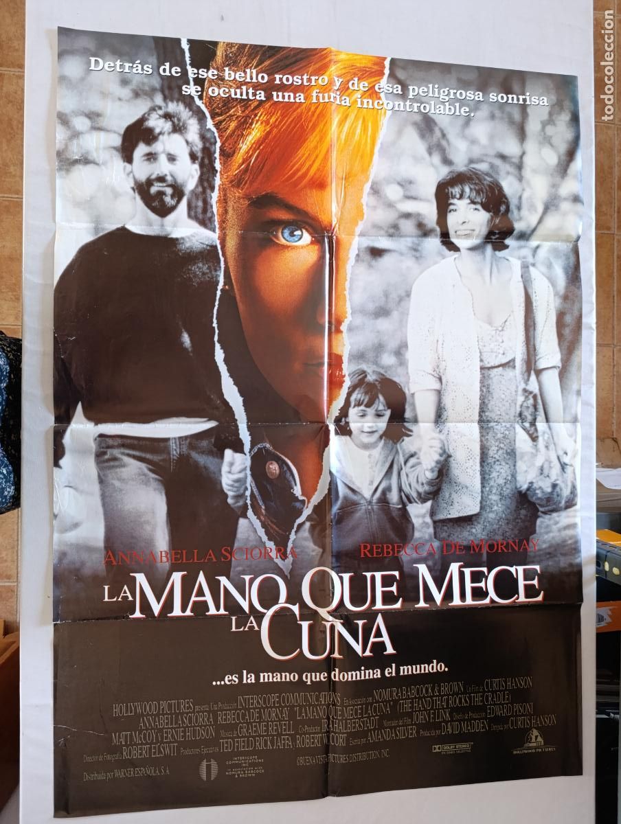 Cine: POSTER ORIGINAL LA MANO QUE MECE LA CUNA - 96 X 68 CM (387)