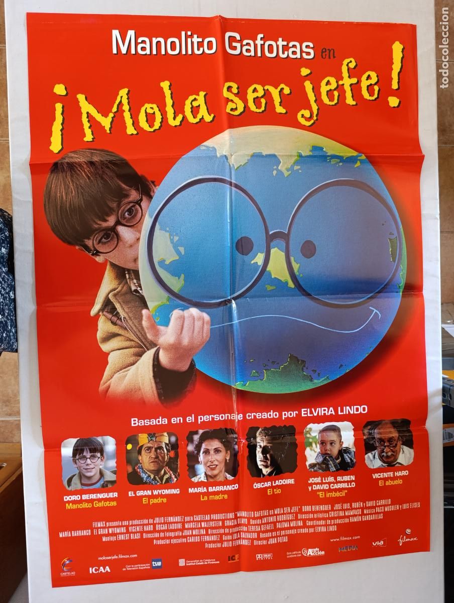 Cine: POSTER ORIGINAL - &iexcl;MOLA SER JEFE! - MANOLITO GAFOTAS - 98 X 68 CM (387)