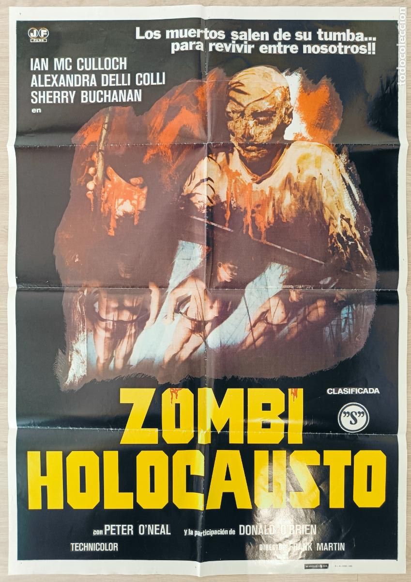Cine: CARTEL CINE ZOMBI HOLOCAUSTO IAN MC CULLOCH ALEXANDRA DELLI COLLI 1980 C2137