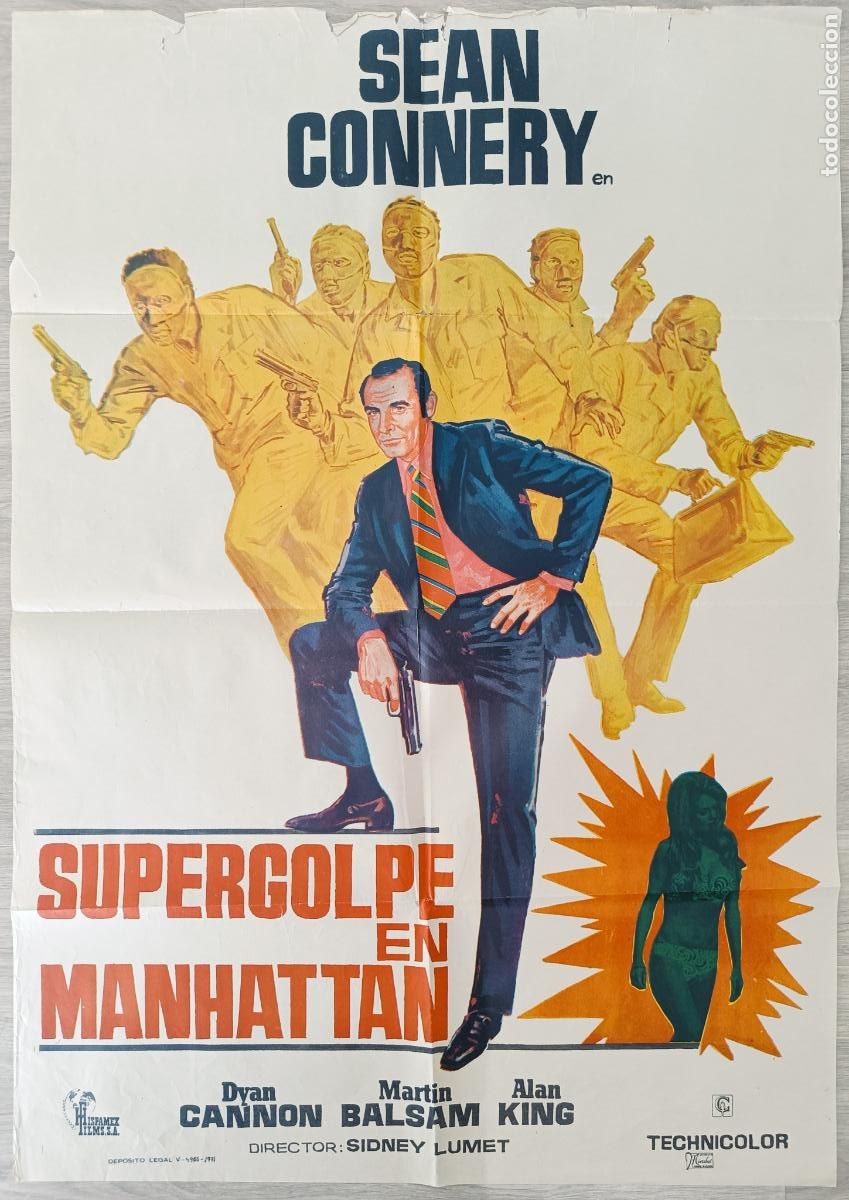 Cine: CARTEL CINE SUPERGOLPE EN MANHATTAN SEAN CONNERY DYAN CANNON 1971 C903