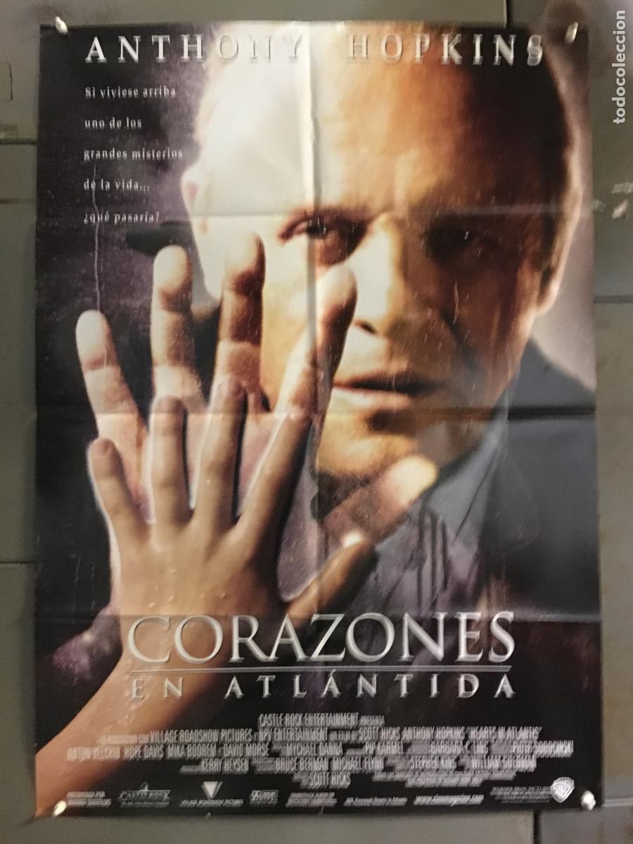 Cine: AFJ21 CORAZONES EN LA ATLANTIDA ANTHONY HOPKINS POSTER ORIGINAL 70X100 ESTRENO h2