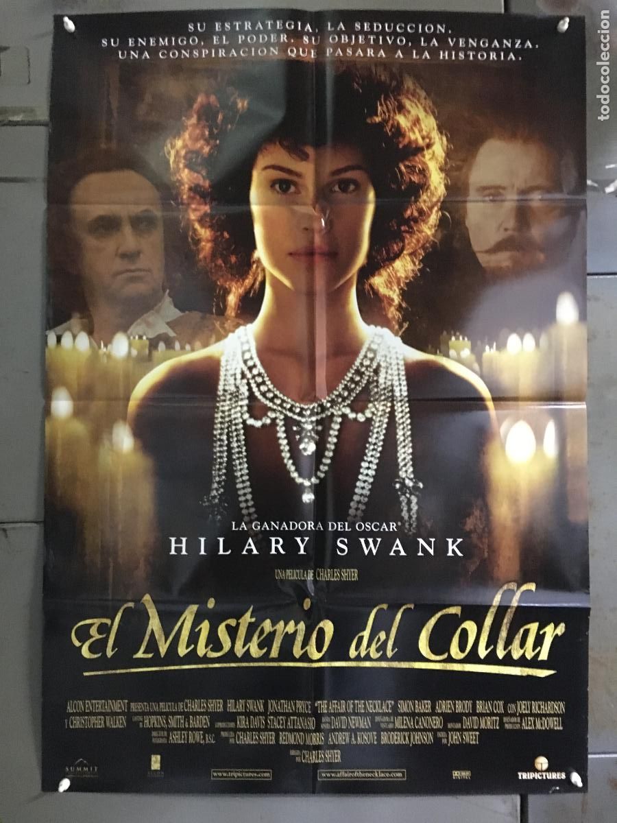 Cine: AFJ24 EL MISTERIO DEL COLLAR HILLARY SWANK POSTER ORIGINAL 70X100 ESTRENO h0