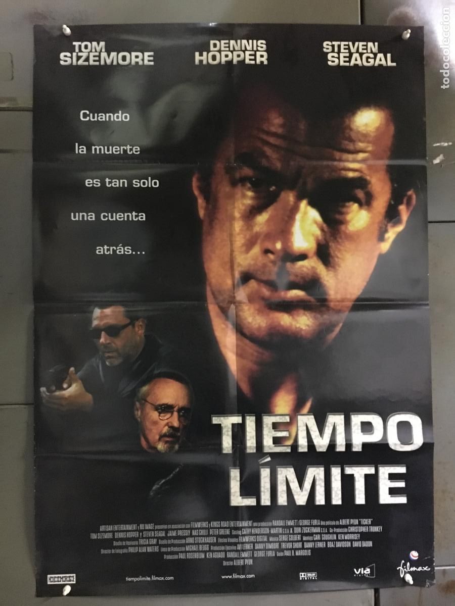 Cine: AFJ24 TIEMPO LIMITE STEVEN SEAGAL DENNIS HOPPER TOM SIZEMORE POSTER ORIGINAL 70X100 ESTRENO h0