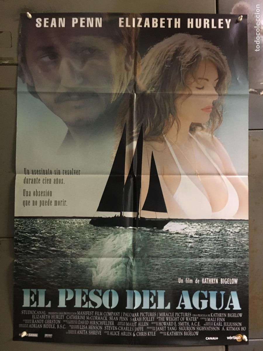 Cinema: AFJ27 EL PESO DEL AGUA SEAN PENN ELIZABETH HURLEY KATHRYN BIGELOW POSTER ORIGINAL 70X100 ESTRENO h1
