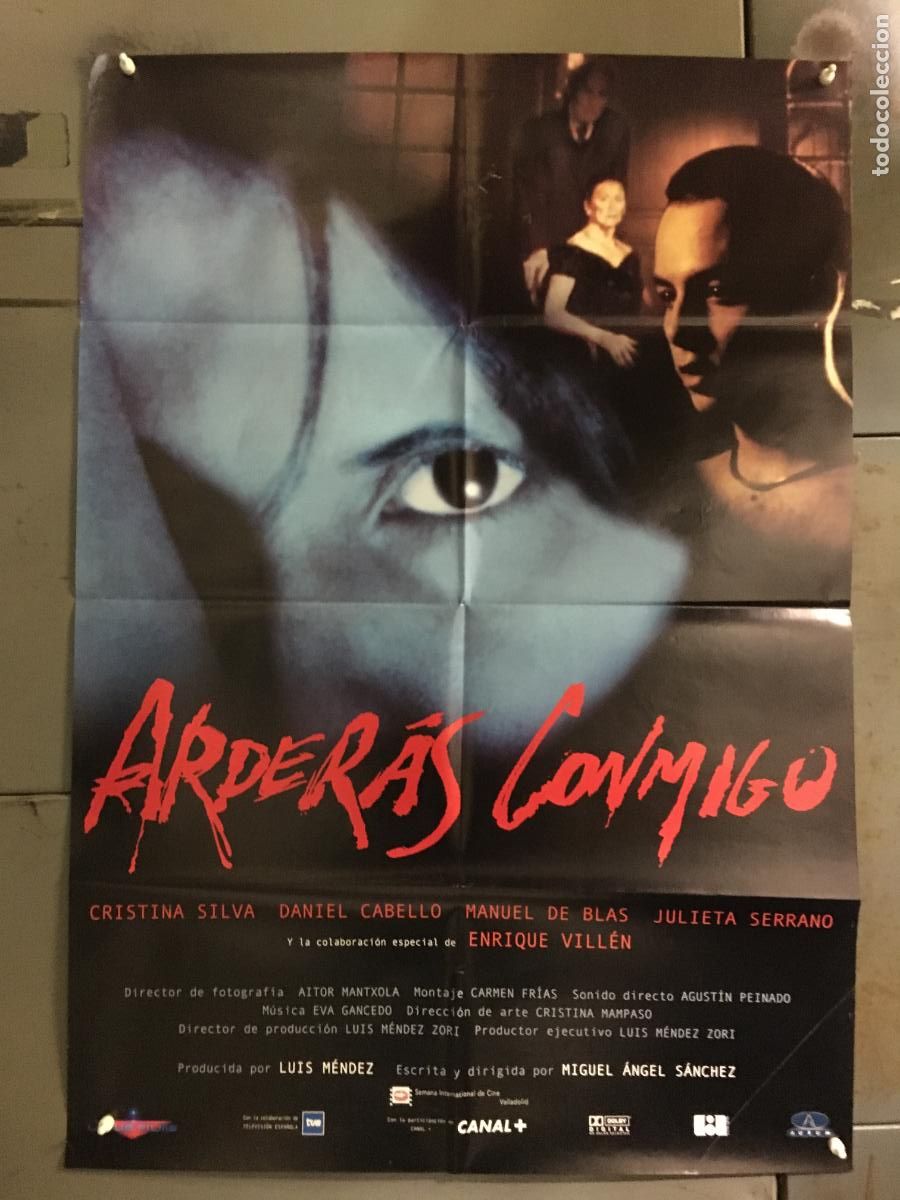 Cinema: AFJ33 ARDERAS CONMIGO CRISTINA SELVA TERROR ESPA&Ntilde;OL POSTER ORIGINAL 70X100 ESTRENO h0
