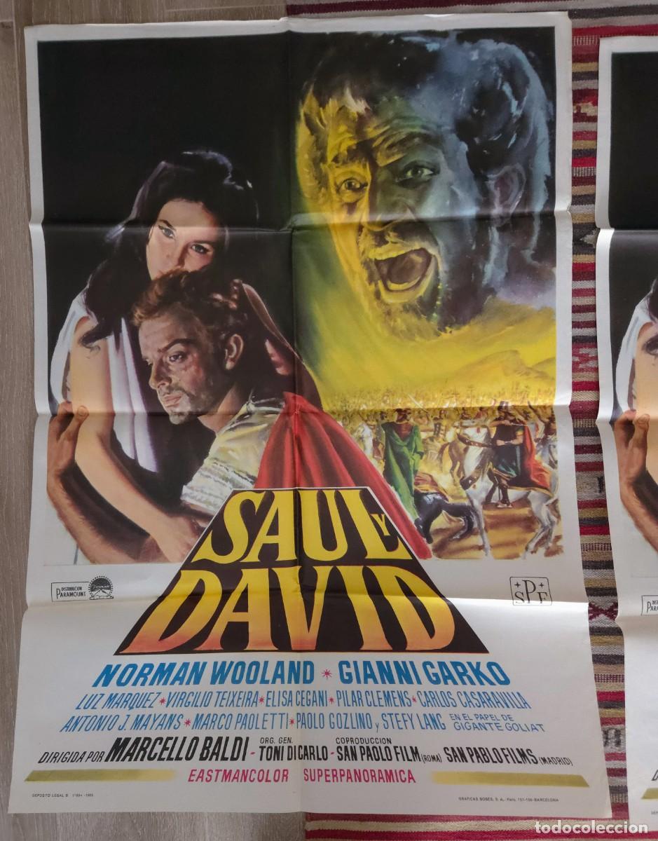 Cine: Lote SAUL Y DAVID (1965) 2 Carteles Orig. Estreno + Kit Completo 12 Fotocromos. Joya P&eacute;plum. Rareza.