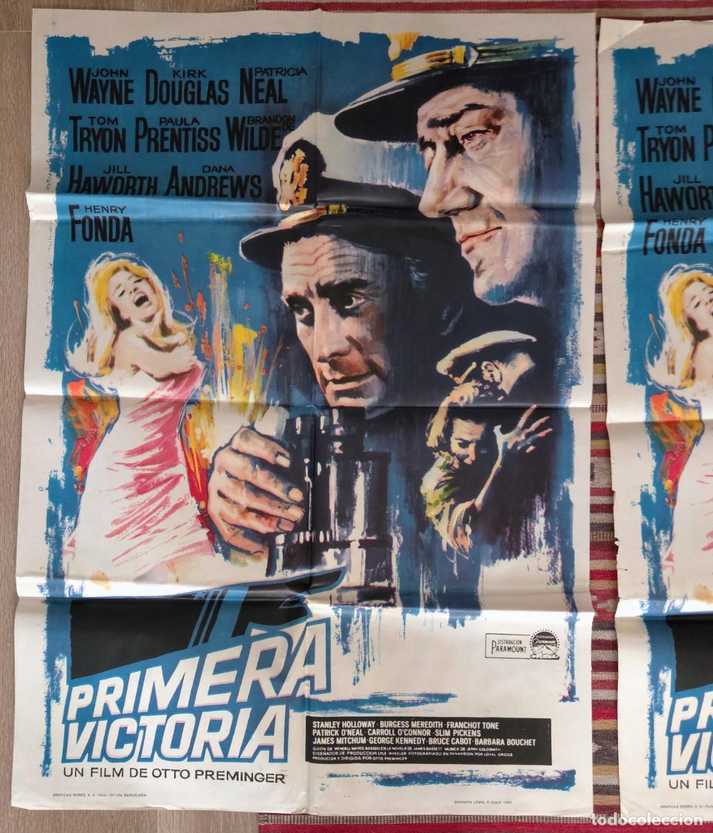Cine: Lote 2 Carteles Originales Primera Victoria (1965) John Wayne - Estreno Impecables &rdquo;Deadstock&rdquo;
