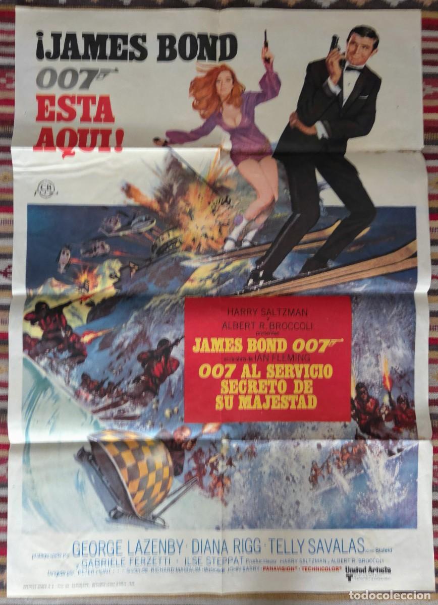 Cine: James Bond 007 al servicio secreto de su majestad, cartel original 1969