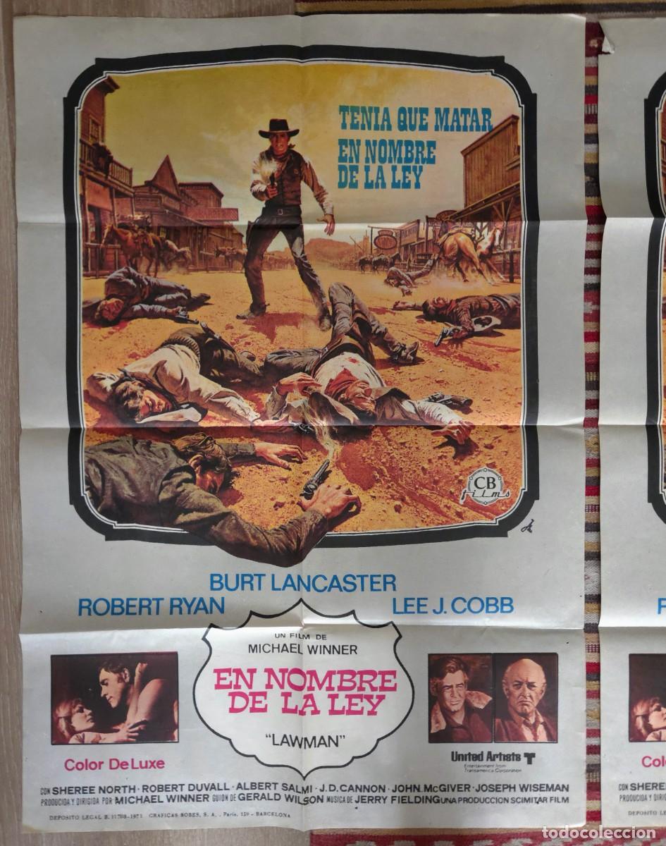 Cine: Lote 2 carteles En Nombre de la Ley, 1971 &middot; Western cl&aacute;sico Burt Lancaster