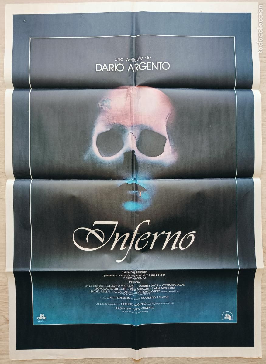 Cine: CARTEL CINE INFERNO DARIO ARGENTO ELEONORA GIORGI TERROR C669