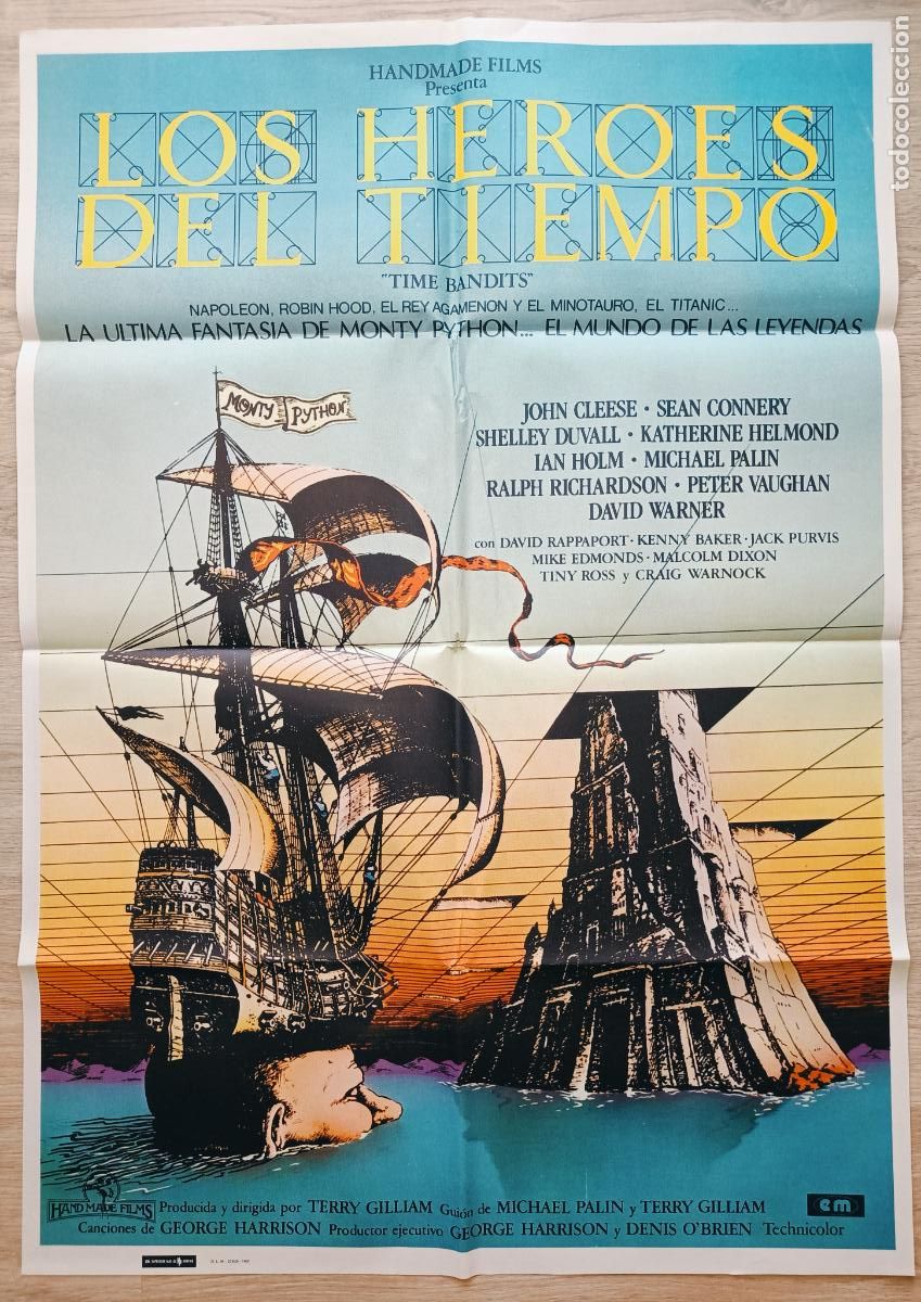 Cine: CARTEL CINE LOS HEROES DEL TIEMPO MICHAEL PALIN TERRY GILLIAM 1981 C2630