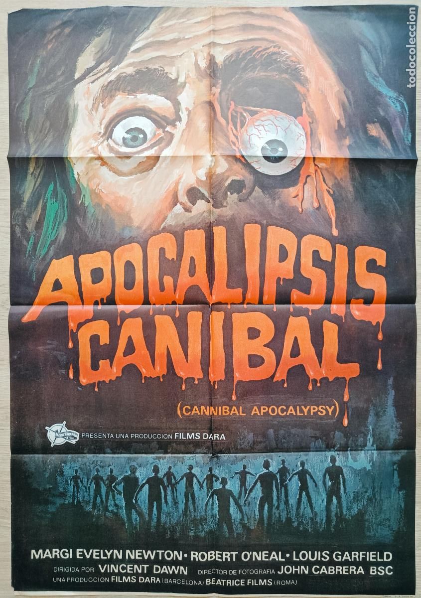 Cine: CARTEL CINE APOCALIPSIS CANIBAL MARGI EVELYN NEWTON 1980 C1088