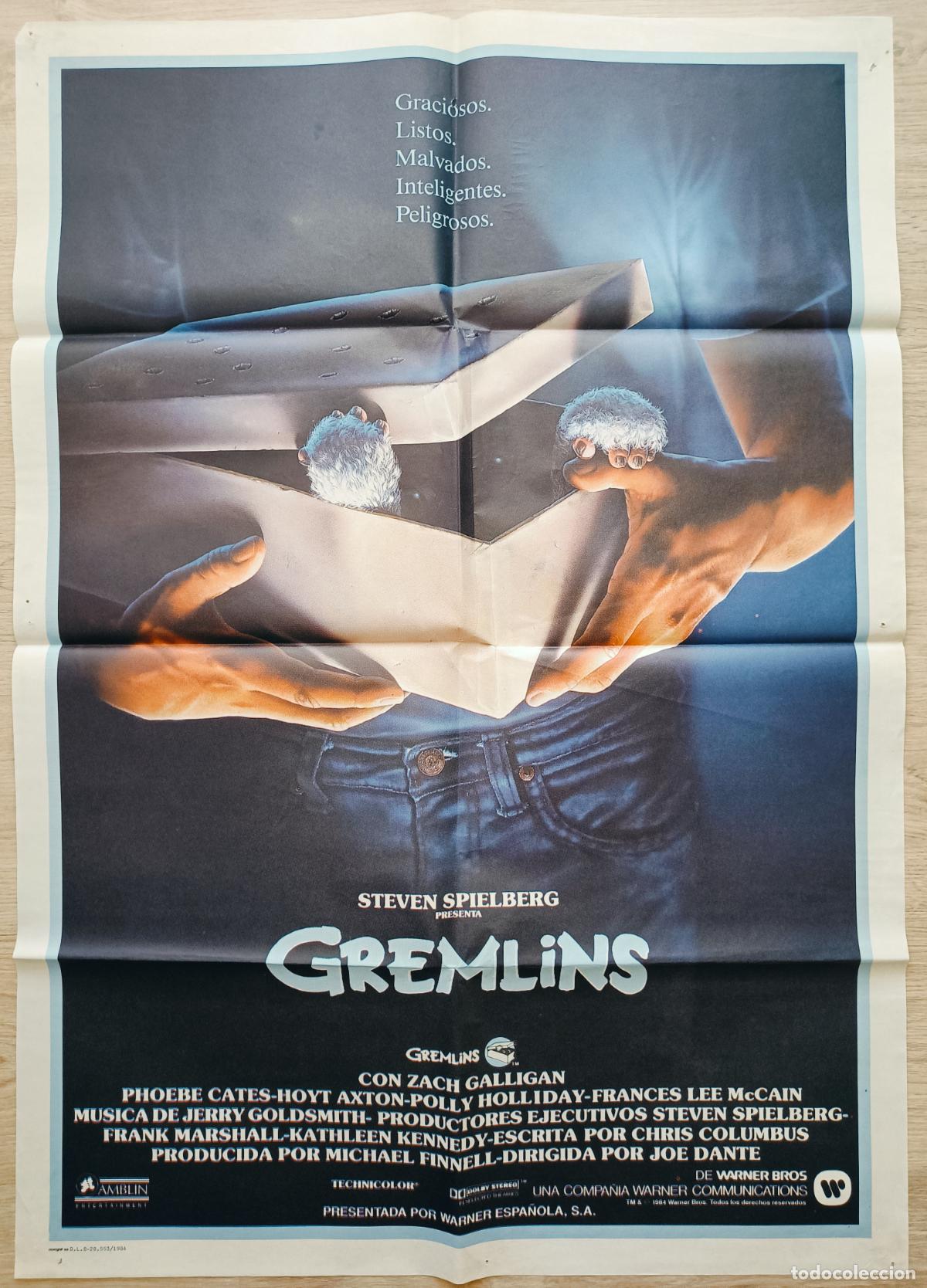 Cine: CARTEL CINE GREMLINS STEVEN SPIELBERG ZACH GALLIGAN 1984 C2680