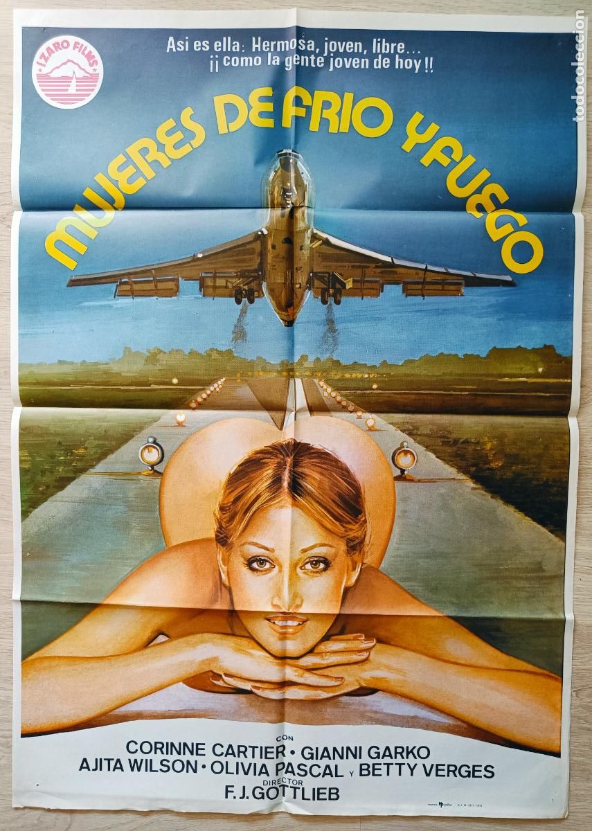 Cine: CARTEL CINE MUJERES DE FRIO Y FUEGO CORINNE CARTIER GIANNI GARKO 1978 C410