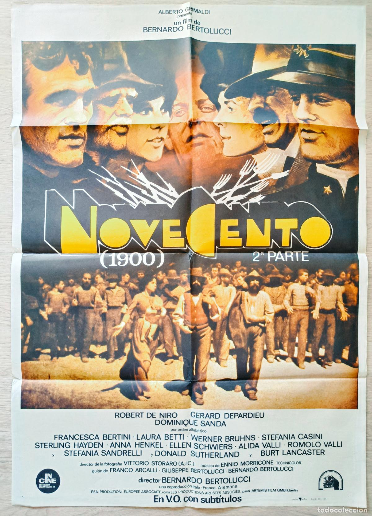 Cine: CARTEL CINE NOVECENTO 1900 2&ordf; PARTE ROBERT DE NIRO GERARD DEPARDIEU 1978 C865
