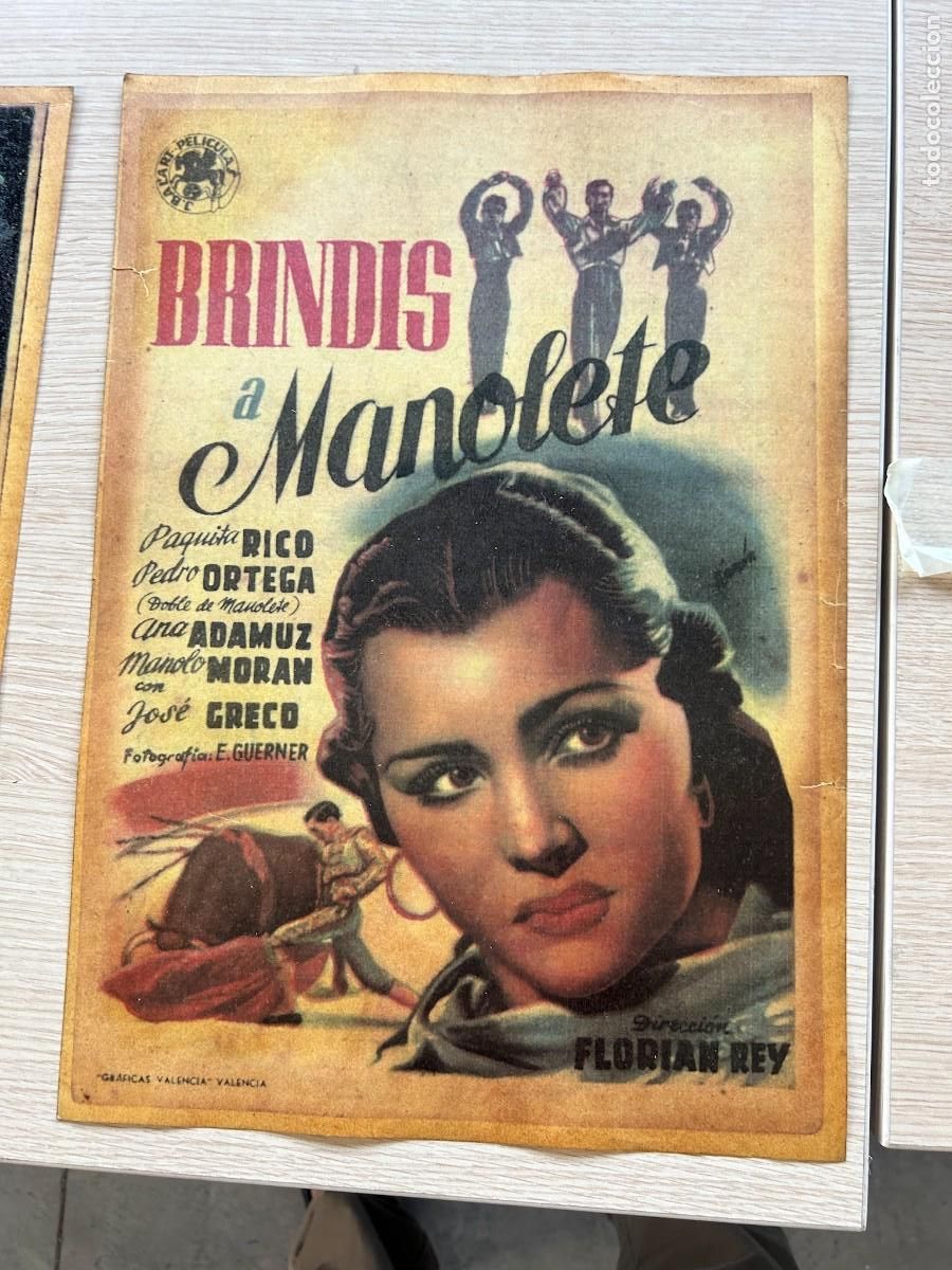 Cine: BRINDIS A MANOLETE POSTER 42X30 COMO SE VE