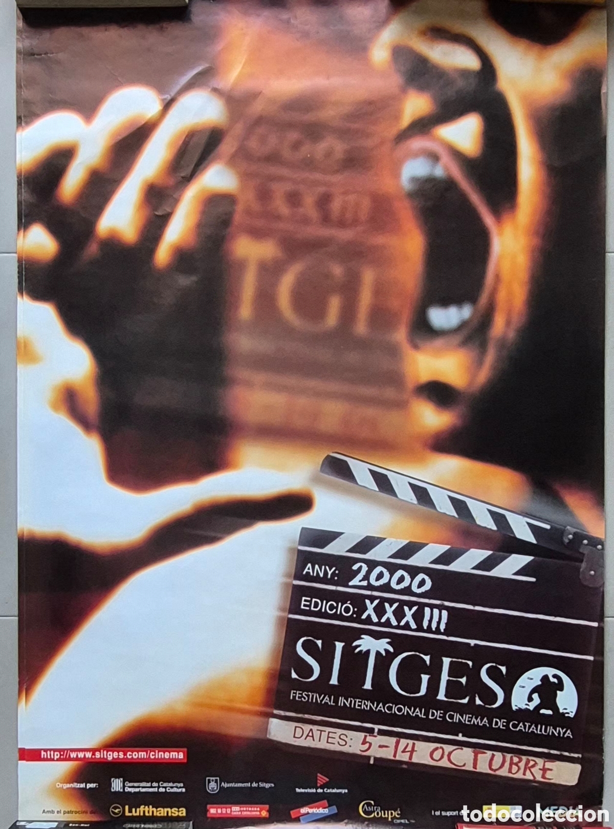 Cine: CARTEL, P&Oacute;STER - 33 EDICI&Oacute; FESTIVAL INTERNACIONAL DE CINEMA DE CATALUNYA, SITGES 2000, 70X100 APROX.