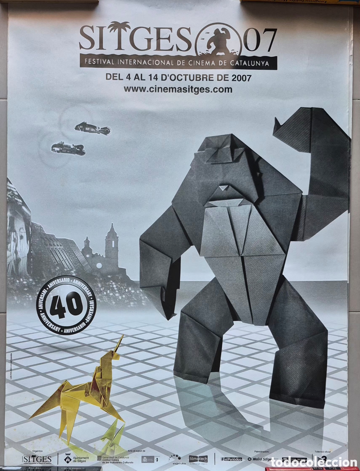 Cine: CARTEL, P&Oacute;STER - 40 ANIVERSARIO FESTIVAL INTERNACIONAL DE CINEMA DE CATALUNYA, SITGES 2007, 70X100