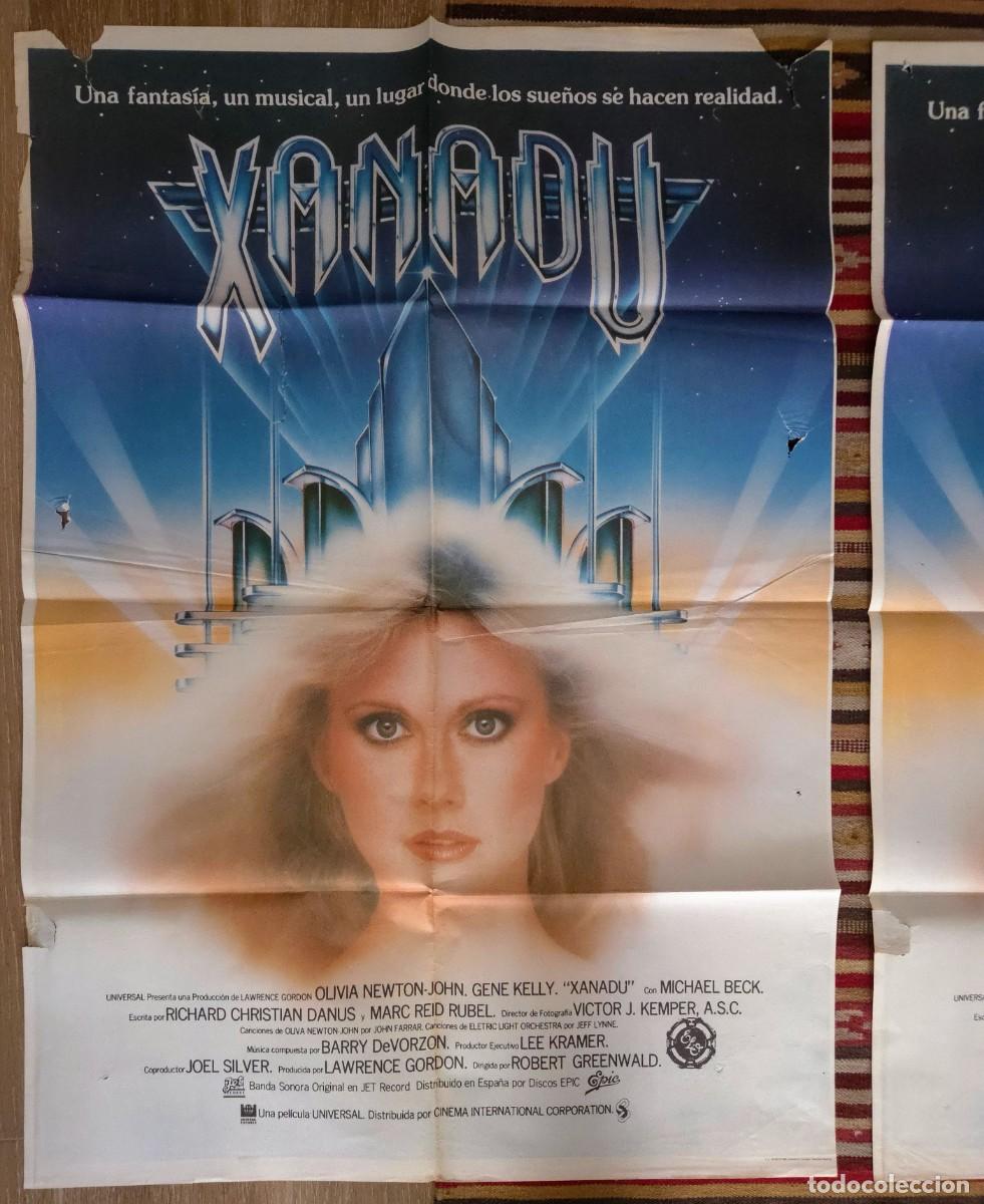 Cine: Lote Coleccionista (1980) Xanad&uacute;: 2 Carteles Originales de Estreno + 9 Fotocromos Retro-Pop