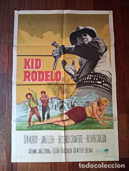 Cine: EPX 0475 KID RODELO DON MURRAY JANET LEIGH SPAGHETTI POSTER ORIGINAL ARGENTINO 75X110 LITOGRAFIA