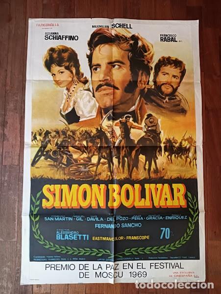 Cine: EPX 0476 SIMON BOLIVAR MAXIMILIAN SCHELL FRANCISCO RABAL POSTER ORIGINAL ARGENTINO 75X110