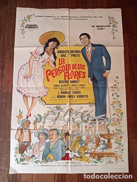 Cine: EPX 0478 LA PERGOLA DE LAS FLORES MARUJITA DIAZ POSTER ORIGINAL 75X110 ARGENTINO